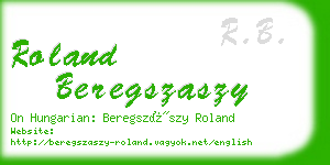 roland beregszaszy business card